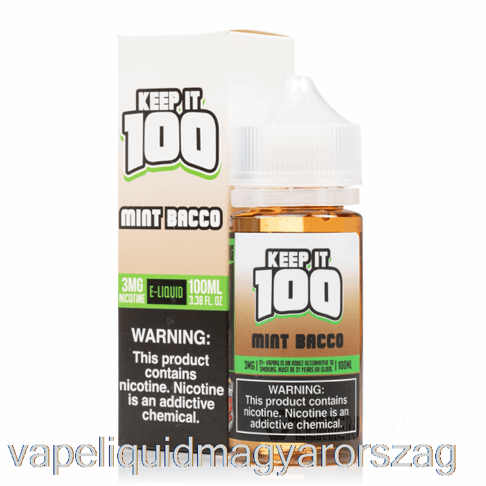 Menta Bacco - Tartsa Meg 100 - 100 Ml 6mg Vape Folyadék